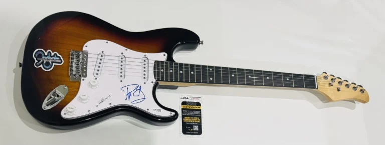ROGER EARL SIGNED SUNBURST ELECTRIC GUITAR FOGHAT JSA COA