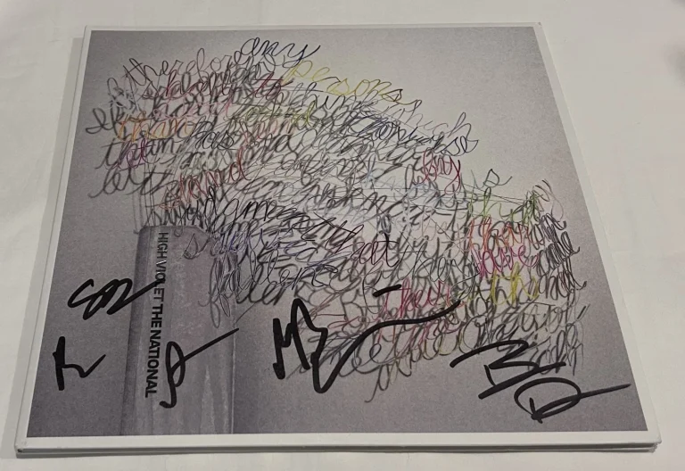 THE NATIONAL SIGNED HIGH VIOLET VINYL RECORD JSA