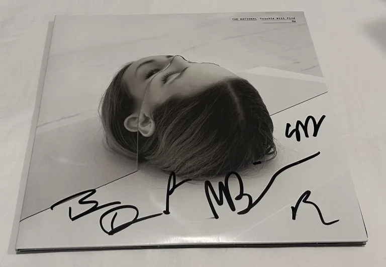 THE NATIONAL SIGNED TROUBLE WILL FIND ME VINYL RECORD JSA