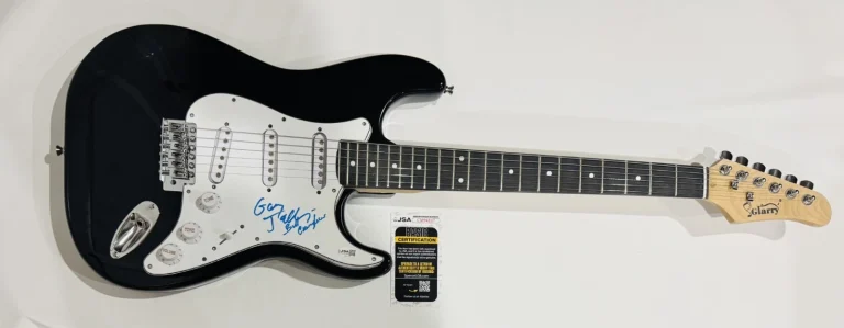 THE BOX TOPS SIGNED BLACK ELECTRIC GUITAR GARY TALLEY BILL CUNNINGHAM JSA COA