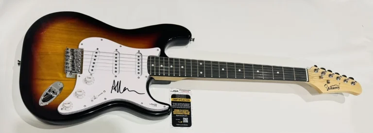 ALLAN RAYMAN SIGNED SUNBURST ELECTRIC GUITAR AUTOGRAPHED JSA COA