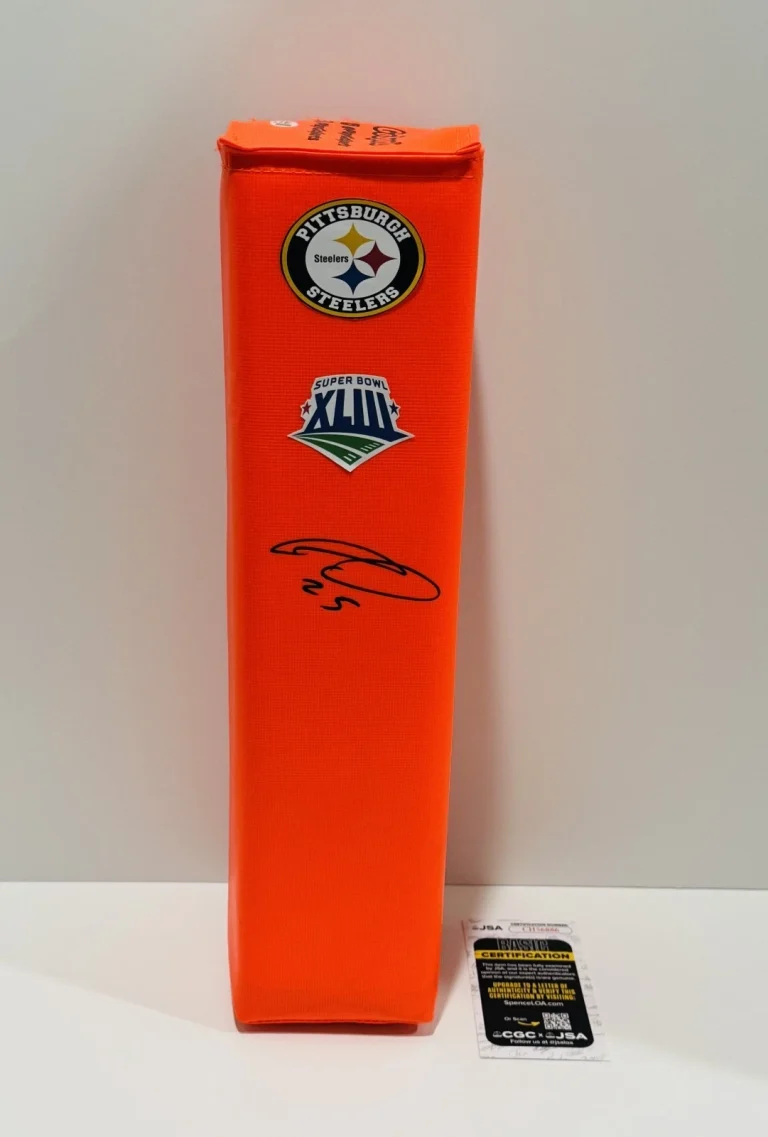 RYAN CLARK SIGNED PITTSBURGH STEELERS TOUCHDOWN PYLON SUPER BOWL XLIII JSA COA