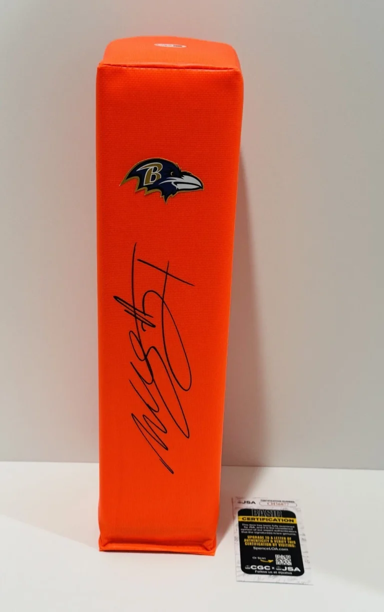 WILLIS MCGAHEE SIGNED TOUCHDOWN PYLON BALTIMORE RAVENS FOOTBALL JSA COA