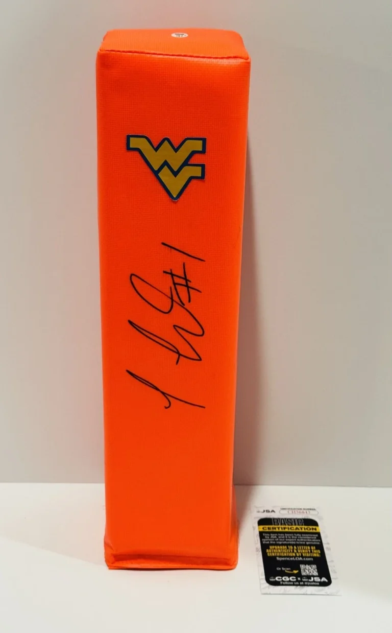 TAVON AUSTIN SIGNED WEST VIRGINIA MOUNTAINEERS TOUCHDOWN PYLON JSA COA