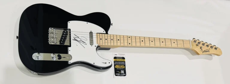JACKSON DEAN SIGNED BLACK ELECTRIC GUITAR DON'T COME LOOKIN' JSA COA