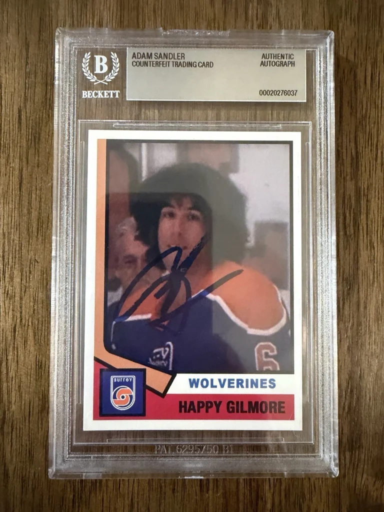 Adam Sandler ‘Happy Gilmore’ Signed Slabbed Card Beckett Autograph RARE PROOF