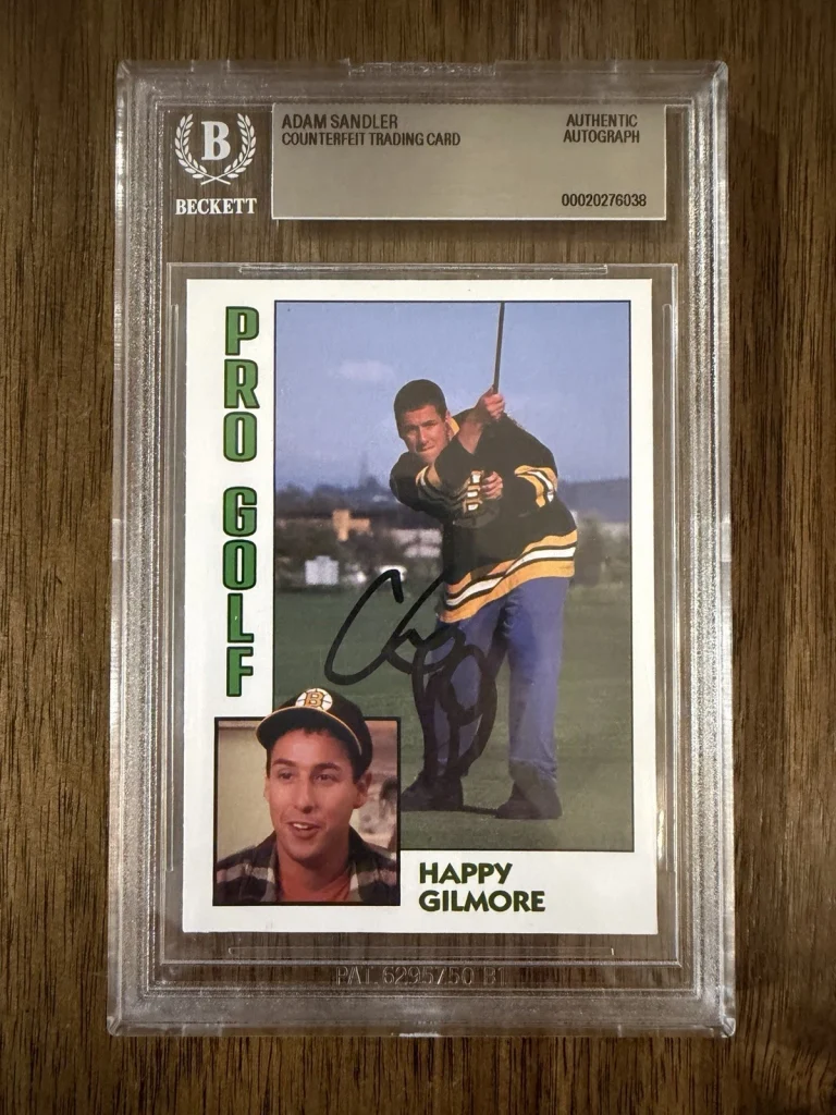 Adam Sandler ‘Happy Gilmore’ Signed Slabbed Card Beckett Autograph RARE PROOF