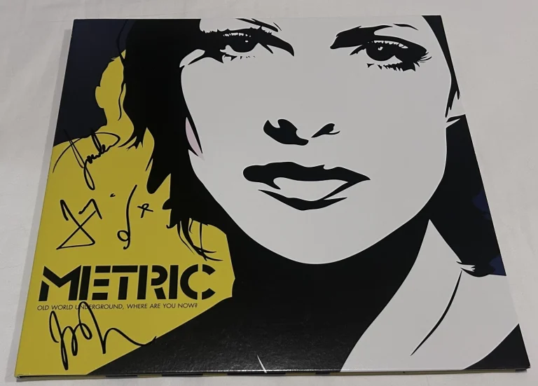 METRIC SIGNED OLD WORLD UNDERGROUND, WHERE ARE YOU NOW? VINYL RECORD JSA