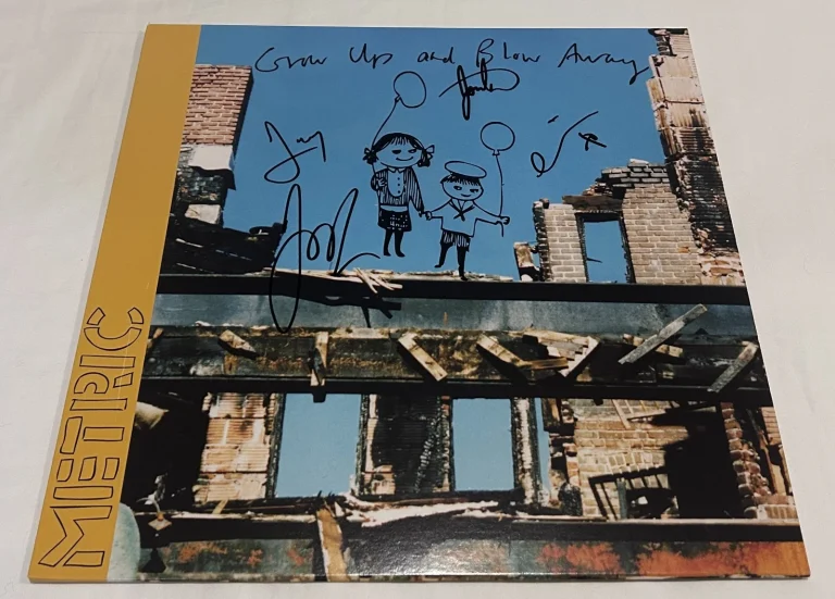 METRIC SIGNED GROW UP AND BLOW AWAY VINYL RECORD JSA