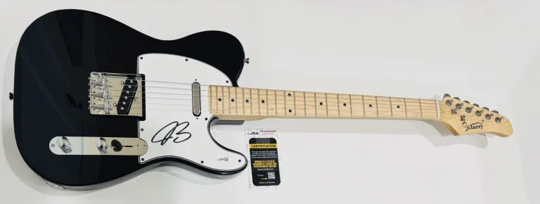 JOE BONAMASSA SIGNED BLACK ELECTRIC GUITAR AUTOGRAPHED JSA COA