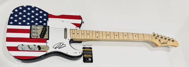 JOE BONAMASSA SIGNED USA FLAG ELECTRIC GUITAR AUTOGRAPHED JSA COA