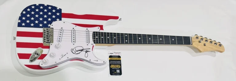 TOMMY JAMES SIGNED USA FLAG ELECTRIC GUITAR AUTOGRAPHED THE SHONDELLS JSA COA
