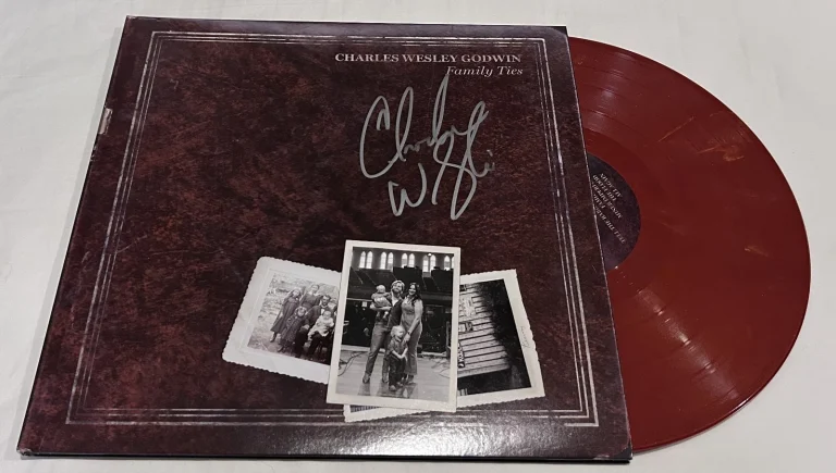 CHARLES WESLEY GODWIN SIGNED FAMILY TIES VINYL RECORD JSA