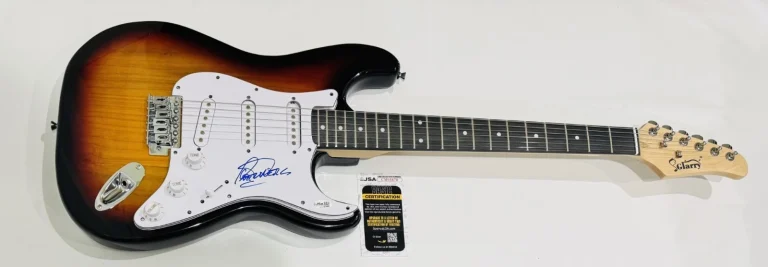 PAT TRAVERS SIGNED SUNBURST ELECTRIC GUITAR LEGEND CANADA AUTOGRAPHED JSA COA
