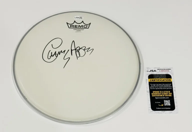 CARMEN APPICE SIGNED 12 INCH REMO DRUMHEAD VANILLA FUDGE LEGEND JSA COA