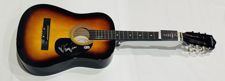 EMILY ANN ROBERTS SIGNED 38 INCH SUNBURST ACOUSTIC GUITAR BECKETT COA