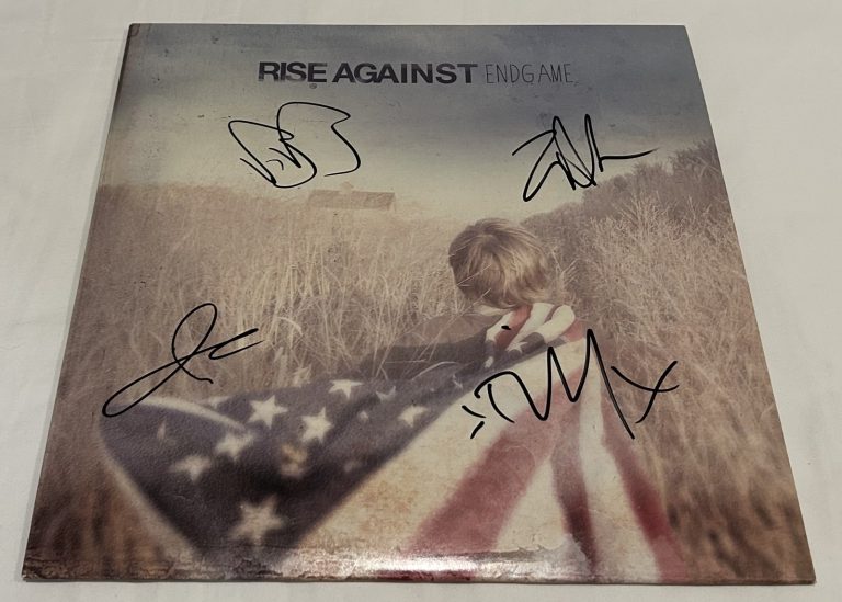 RISE AGAINST SIGNED END GAME VINYL RECORD JSA