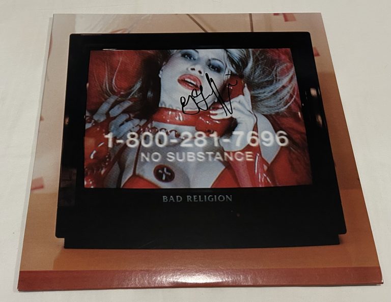 GREG GRAFFIN SIGNED BAD RELIGION NO SUBSTANCE VINYL RECORD JSA