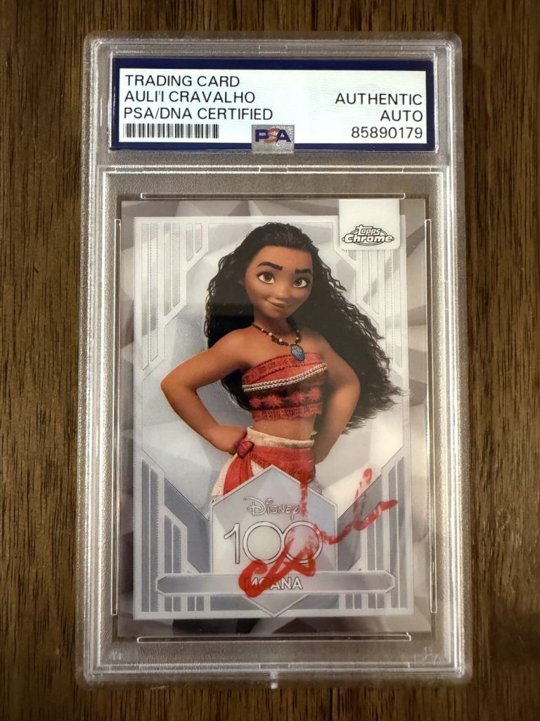 Auli'i Cravalho ‘Moana’ Signed Disney Card PSA Slab Autograph RARE