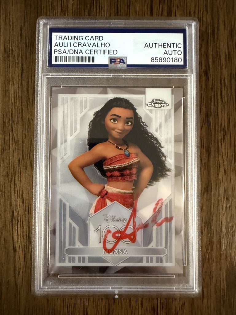 Auli'i Cravalho ‘Moana’ Signed Disney Card PSA Slab Autograph RARE
