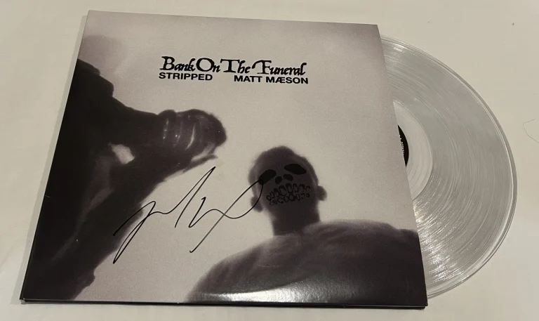 MATT MAESON SIGNED BANK ON THE FUNERAL STRIPPED VINYL RECORD JSA
