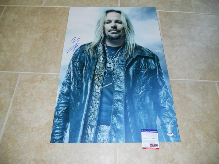 Vince Neil  Motley Crue 20x30 Museum Piece Signed Autograph Photo PSA Certified