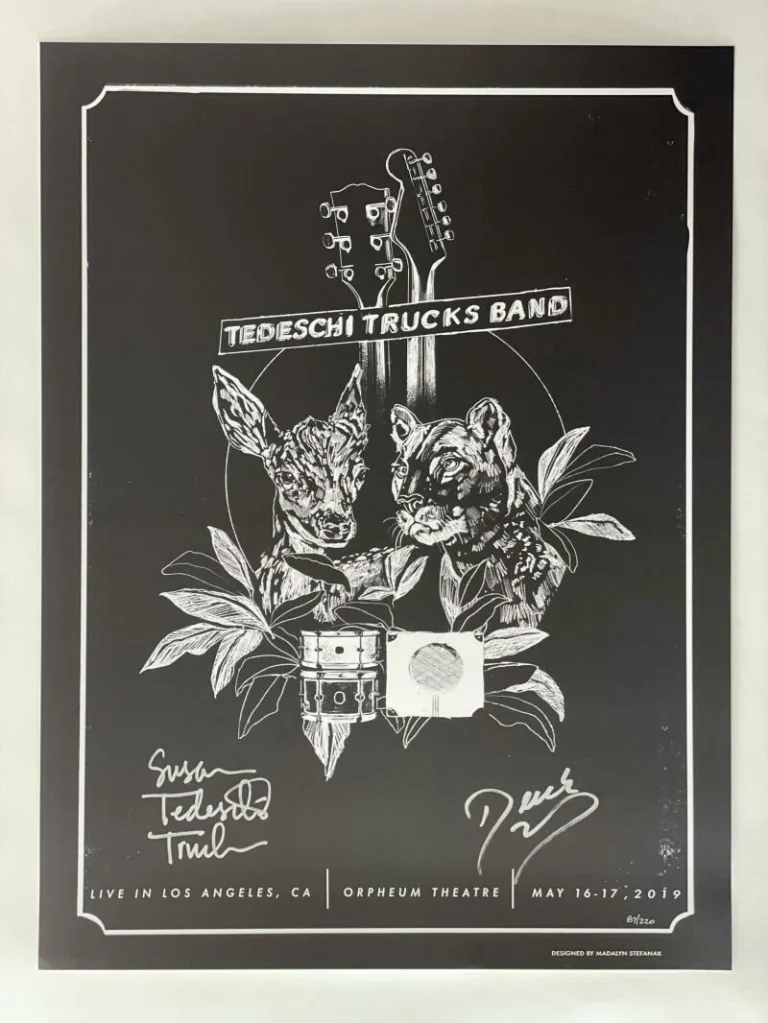SUSAN TEDESCHI & DEREK TRUCKS BAND SIGNED AUTOGRAPH 18X24 CONCERT TOUR POSTER