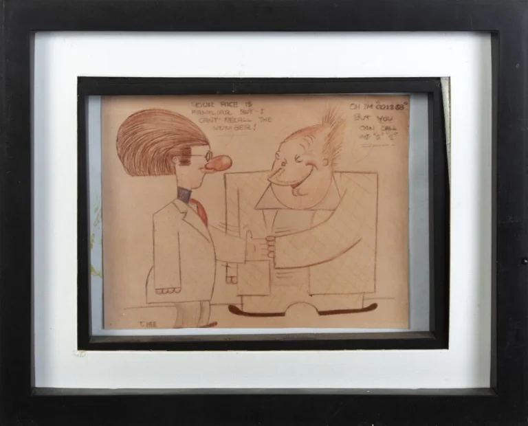 STAN JOLLEY: T. HEE ILLUSTRATION ORIGINAL PHOTO FRAMED DISNEY READ