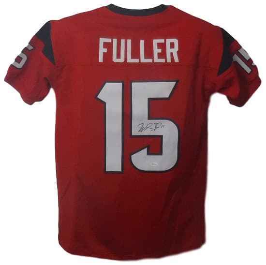 Will Fuller Autographed/Signed Pro Style Red XL Jersey JSA 15128