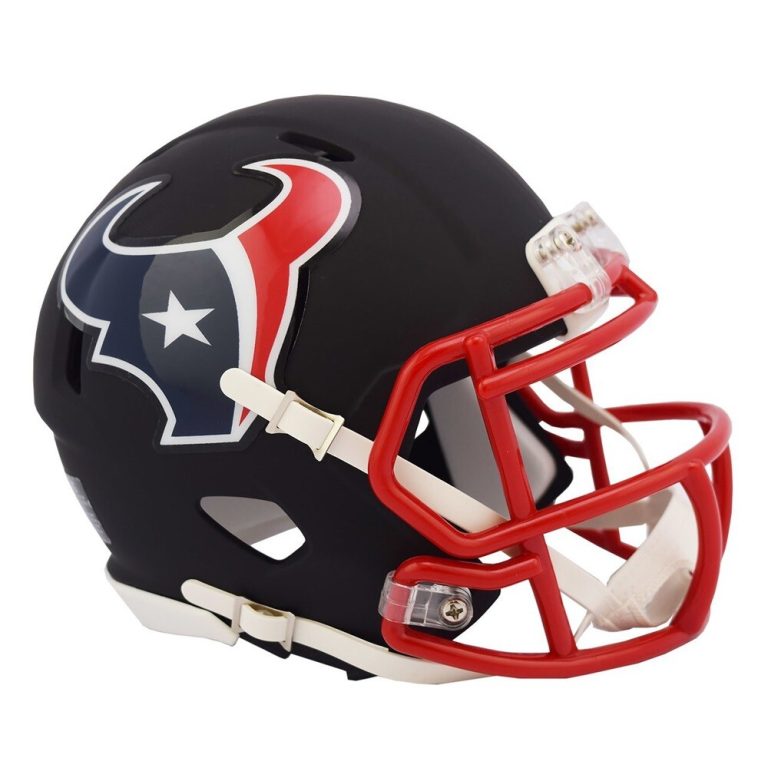 Houston Texans Flat Black Matte Speed Mini Helmet Riddell New In Box 10685