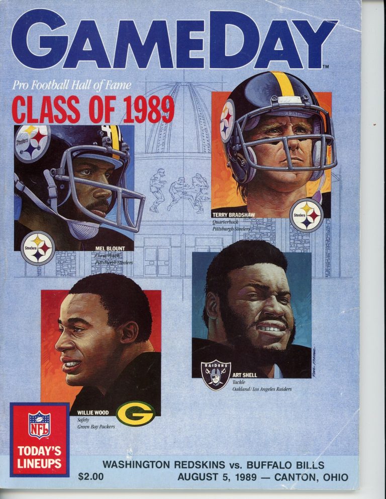 Gameday Class Of 1989 Pro Football Hall Of Fame Magazine Program 37417