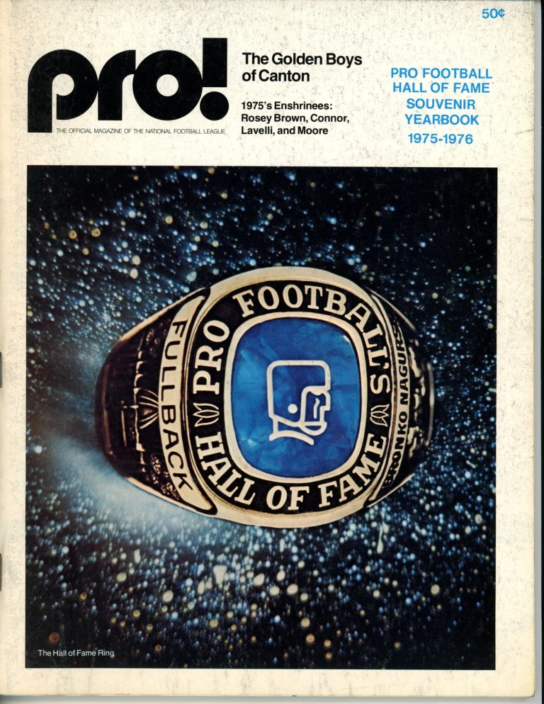1975-76 Pro! Magazine Pro Football Hall Of Fame Souvenir Yearbook 37428