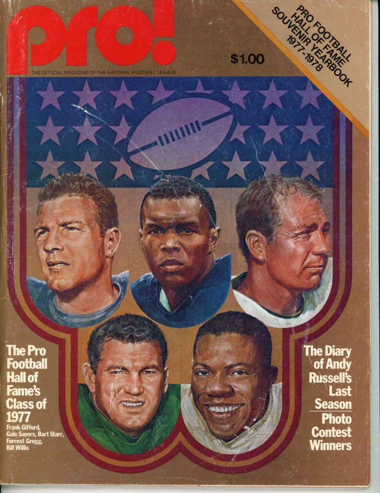 1977-78 Pro! Magazine Pro Football Hall Of Fame Souvenir Yearbook 37430