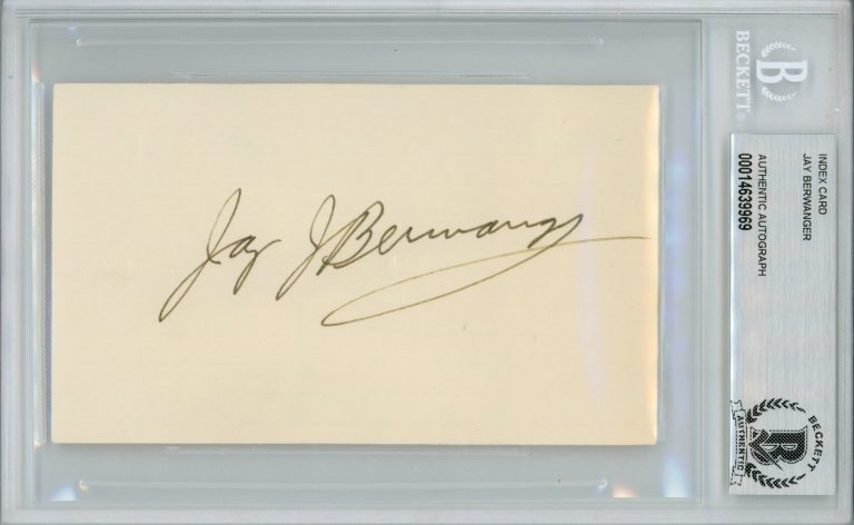Jay Berwanger Autographed University Of Chicago Index Card Beckett Slab 37616