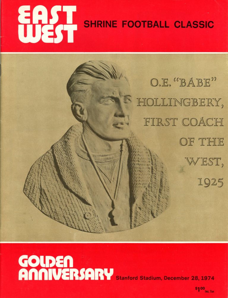 East Weat Shrine Game 12/28/1974 Program Golden Anniversary 38387