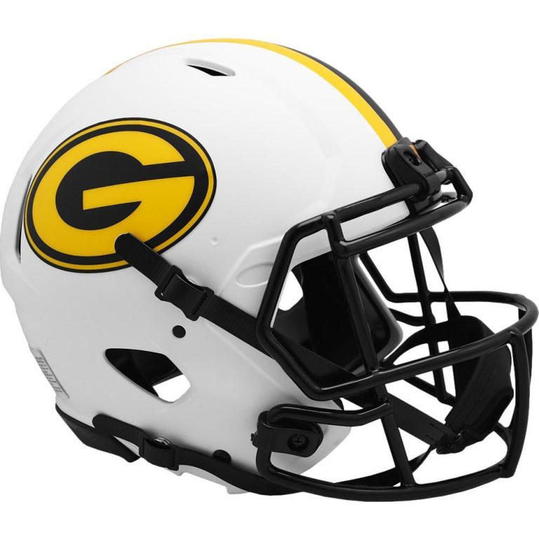 Green Bay Packers Full Size Authentic Lunar Speed Helmet New In Box 28767
