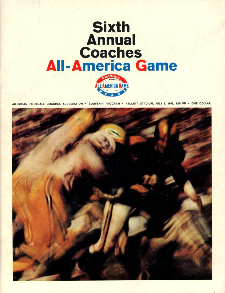 6th Annual All America Game July 1966 Program 38390