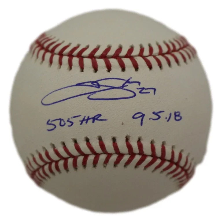 Trevor Story Autographed Colorado Rockies OML Baseball 505' HR Beckett 37309