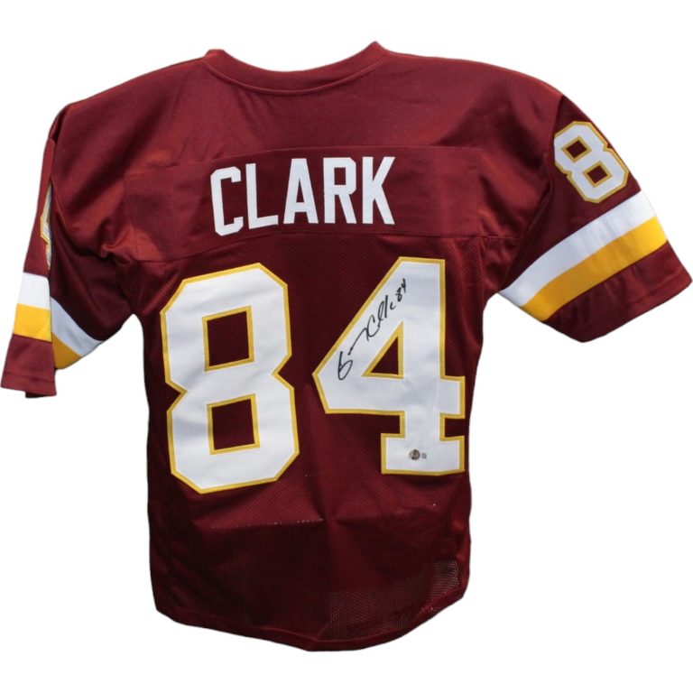 Gary Clark Autographed/Signed Pro Style Red Jersey Beckett 42609