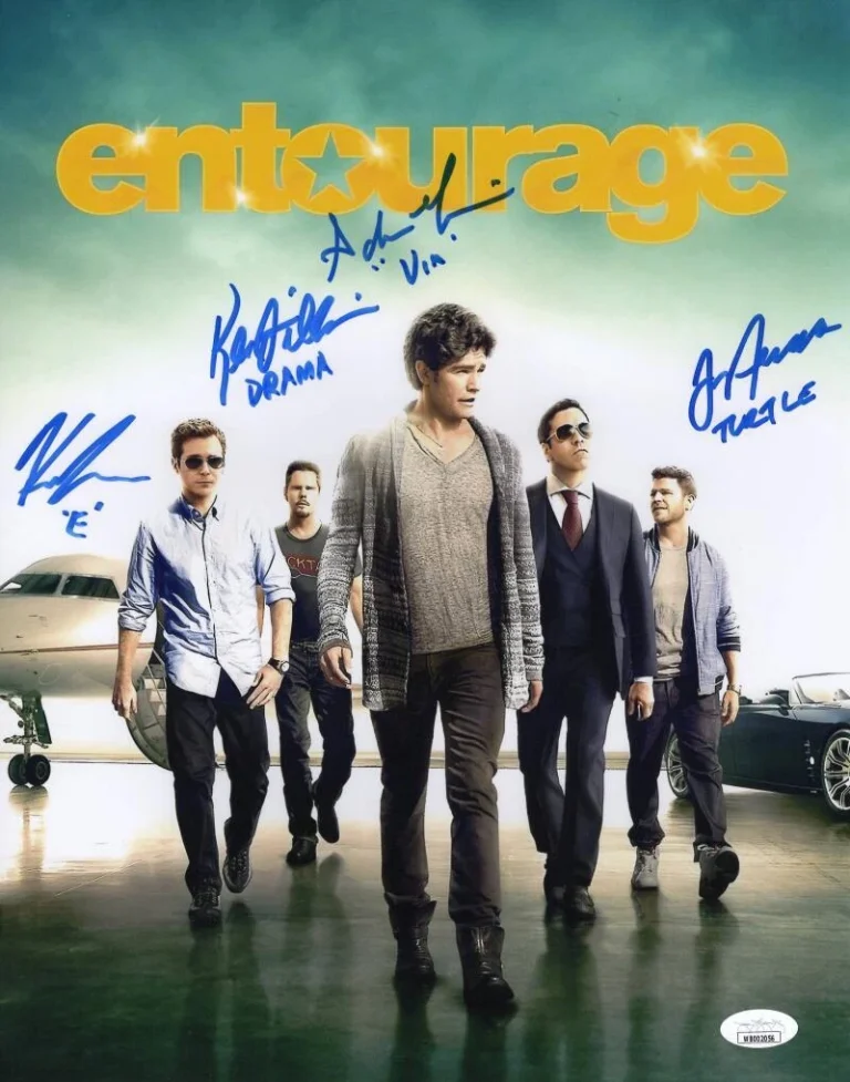 Entourage Cast x4 Signed Autograph 11x14 Photo - Adrian Grenier +3 w/ JSA COA