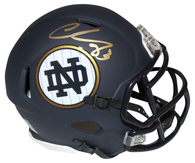 Chase Claypool Signed Notre Dame Irish Matte Mini Helmet Beckett 40700