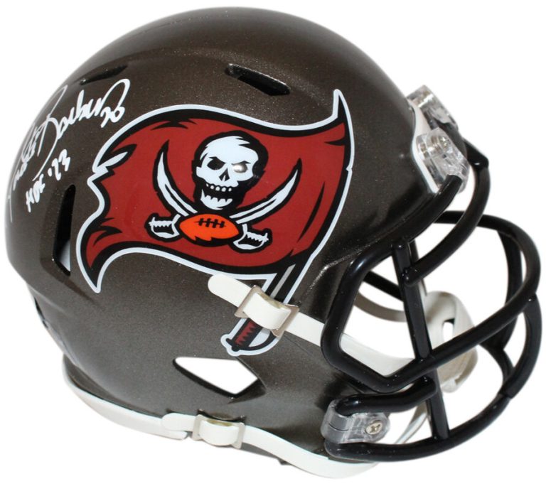 Ronde Barber Signed Tampa Bay Bucs TB '97-'13 Mini Helmet w/HOF BAS 40183