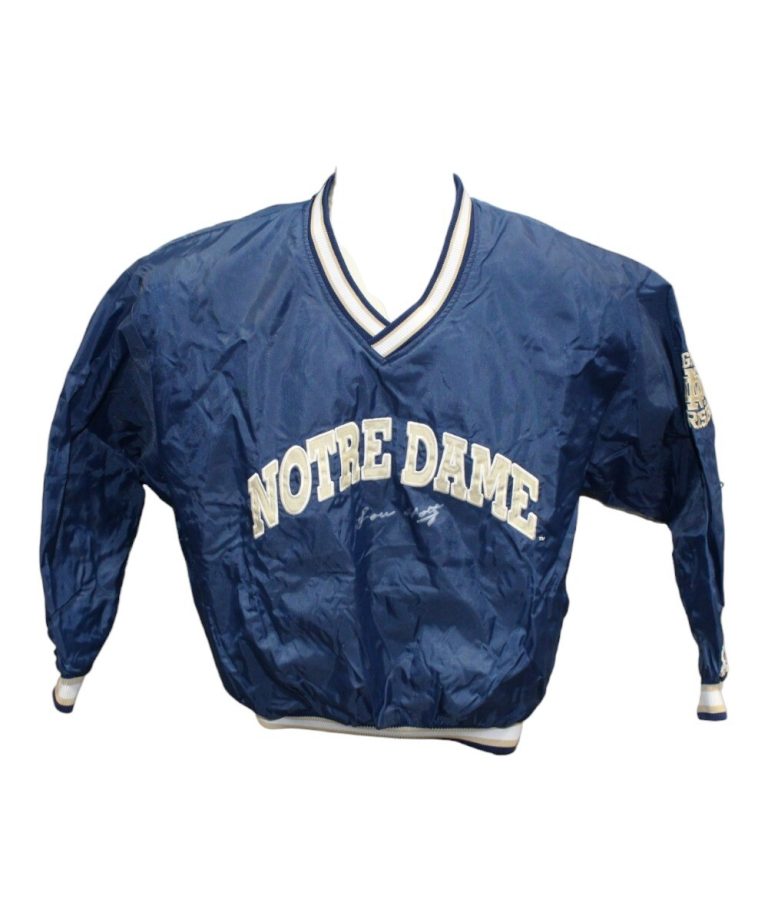 Lou Holtz Autographed Notre Dame Fighting Irish Pullover L Beckett 41178
