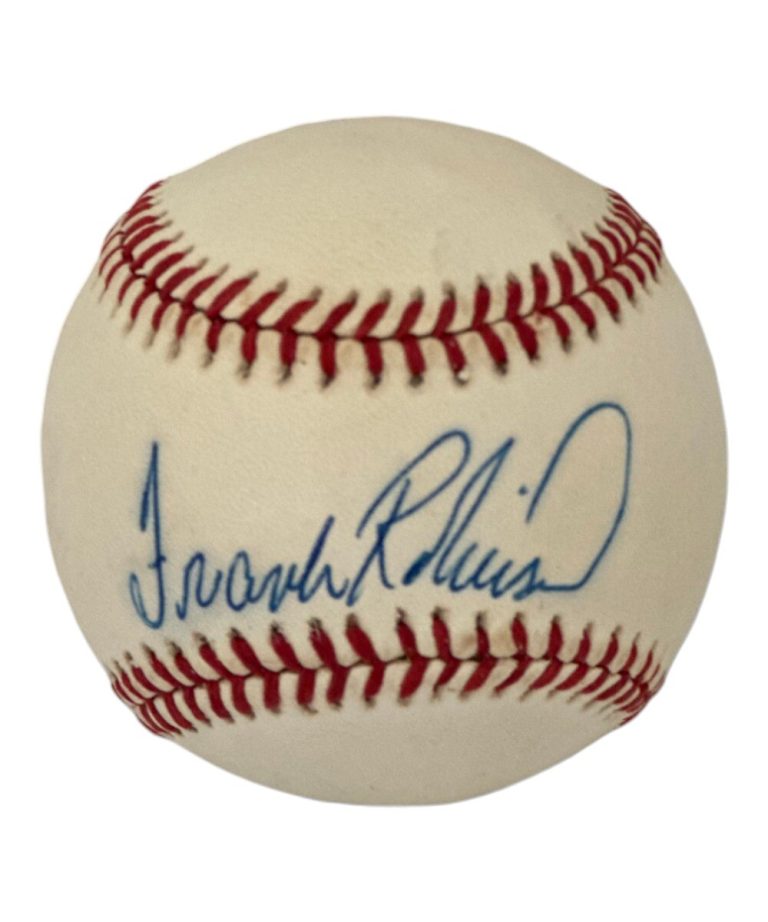 Frank Robinson Signed Baltimore Orioles NL Baseball Beckett 42176