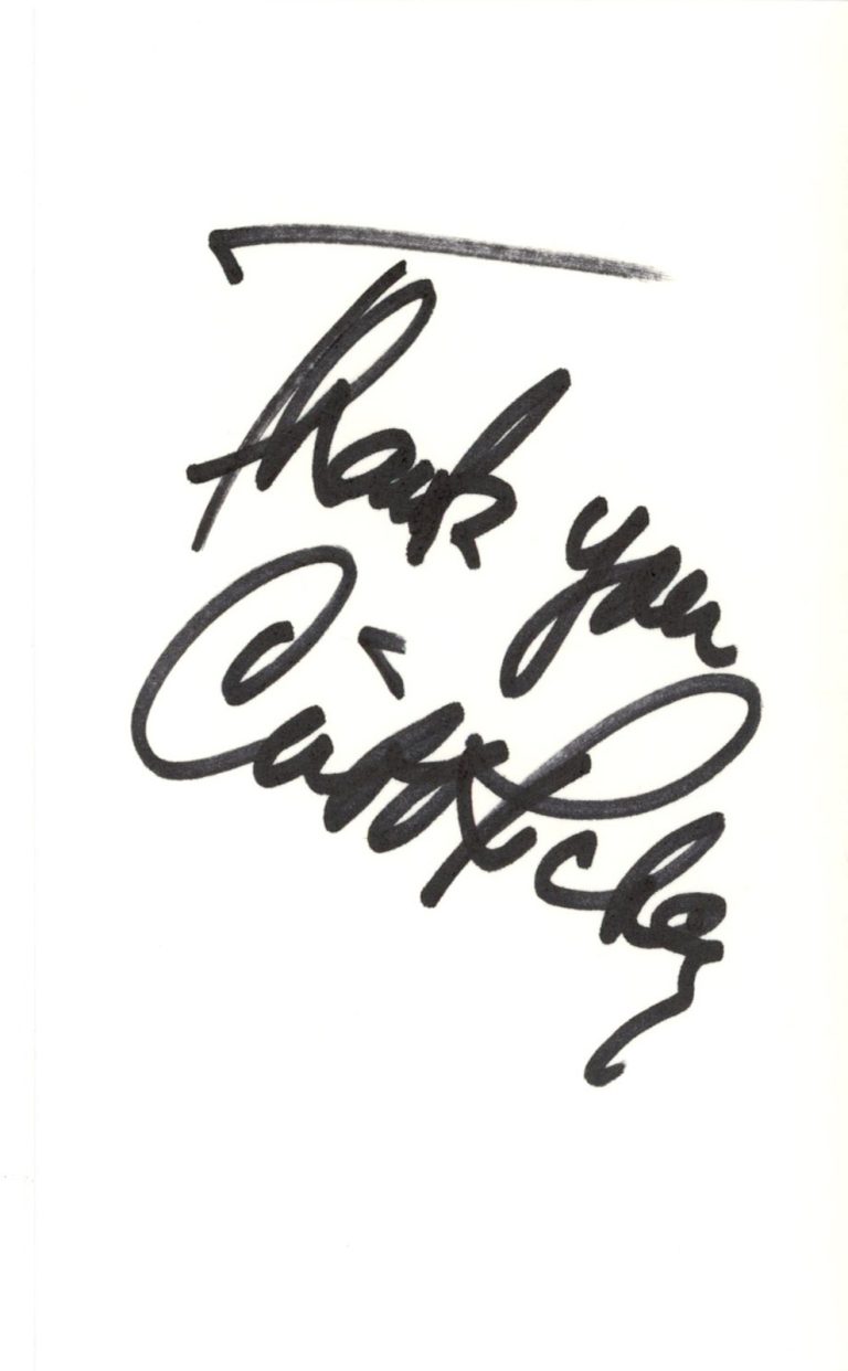 Cliff Richey Autographed Tennis Index Card Thank You Beckett 45289