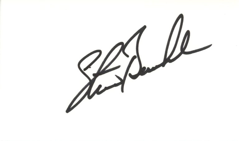 Steve Buechele Autographed Texas Rangers Index Card Beckett 45291