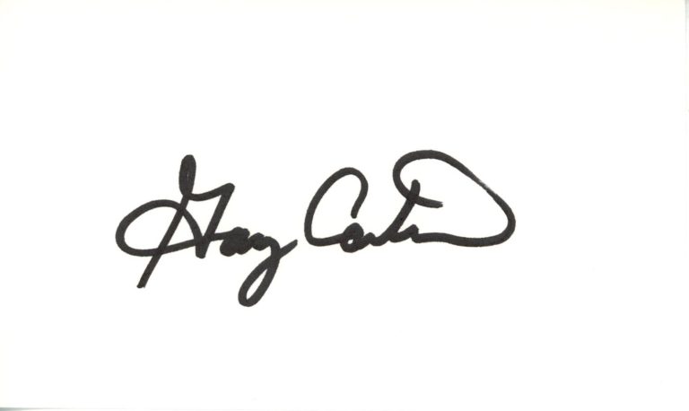 Gary Carter Autographed/Signed New York Mets Index Card Beckett 45375