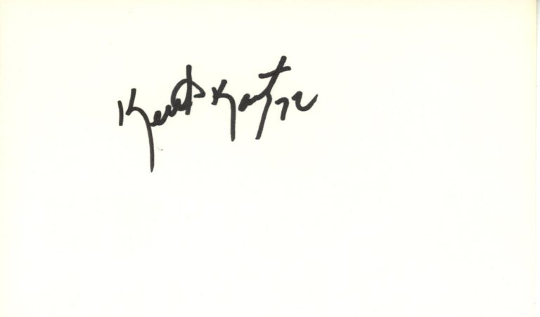 Keith Kartz Autographed/Signed Denver Broncos Index Card BAS 45389