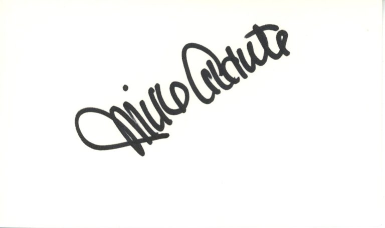 Mike Aldrete Autographed California Angels Index Card Beckett 45358