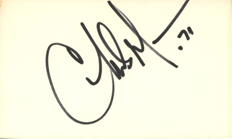 Charles Mann Autographed Washington Redskins Index Card BAS 45383